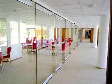 オフィスのためのきれいな部屋ディバイダー/アルミニウム フレームのスライド ガラスの隔壁