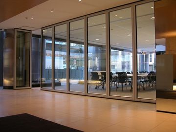 オフィスのためのきれいな部屋ディバイダー/アルミニウム フレームのスライド ガラスの隔壁