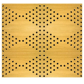 ベニヤの表面の固体穴があいた木製の音響パネルの教室の木製の壁羽目板シート