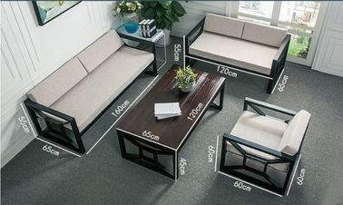 待避所のためのステンレス鋼の足を搭載する耐久の生地のオフィス用家具のソファー
