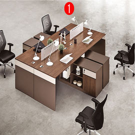 側面延長の四人ワークステーション オフィス用家具の仕切り/アルミニウム オフィスのテーブルのキュービクル