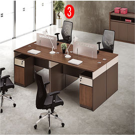 側面延長の四人ワークステーション オフィス用家具の仕切り/アルミニウム オフィスのテーブルのキュービクル