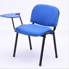 車輪のない青い人間工学的のオフィスの椅子、会議室または訪問部屋の椅子