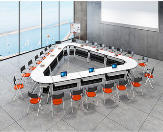 木の圧延の折る会議室のテーブル/学校事務所の家具