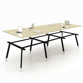 オフィス用家具のメラミン板会議室のテーブルの深いカシ+ライト カシ色