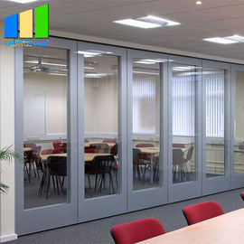 会議室のための緩和されたガラスが付いている木製の移動可能な隔壁