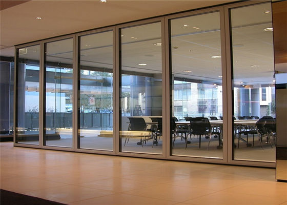 移動可能な壁トラック アルミニウム フレームのスライド ガラスは会議室のための隔壁を