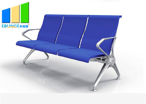 青いアルミ合金PUは5脚のSeaters銀行空港待っている椅子に革を張る