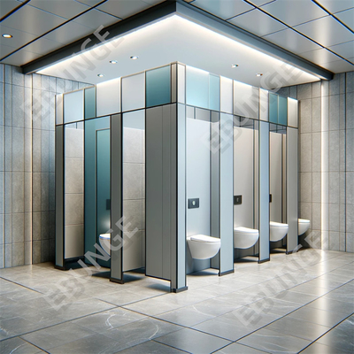 床に装着されたトイレの隔壁 耐水性と色彩のアソート アソート