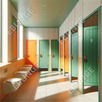 耐久性と摩擦耐性のために高圧ラミネートトイレ室