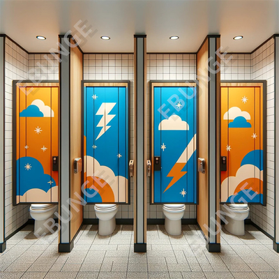 高衝撃耐性と防火性 公共トイレの隔壁