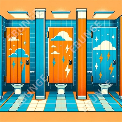 高衝撃耐性と防火性 公共トイレの隔壁