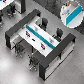 水証拠の引出し2 - 6の事務机のディバイダーが付いている標準的なオフィスのテーブル