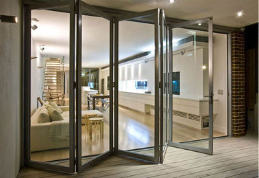住宅か商業のための仕切りのドアを折るEBUNGEの外面によって二重ガラスをはめられるガラス ドア