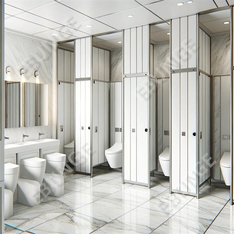 床に装着されたトイレの隔壁 耐水性と色彩のアソート アソート